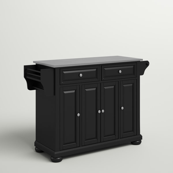 Three Posts™ Haslingden Metal Kitchen Island & Reviews Wayfair